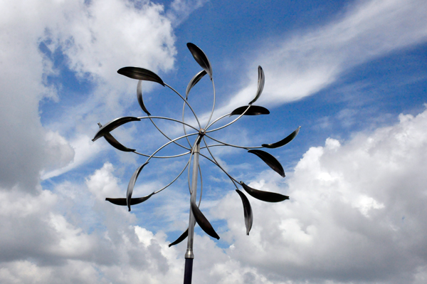 Double Spinner wind sculpture